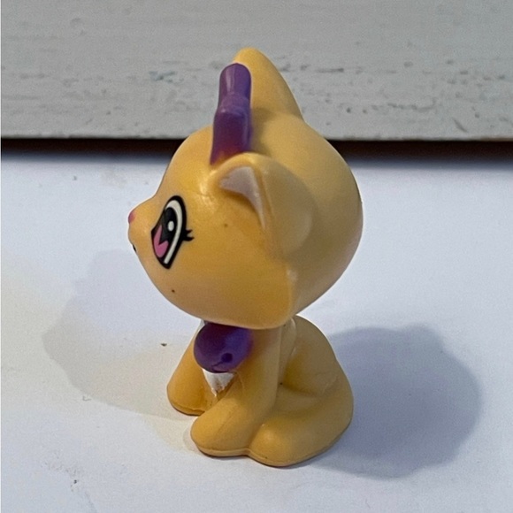 Famosa America Pinypon Anime Figures Pet Animal Orange Cat w/ Purple Bow 1.5" - Picture 5 of 5